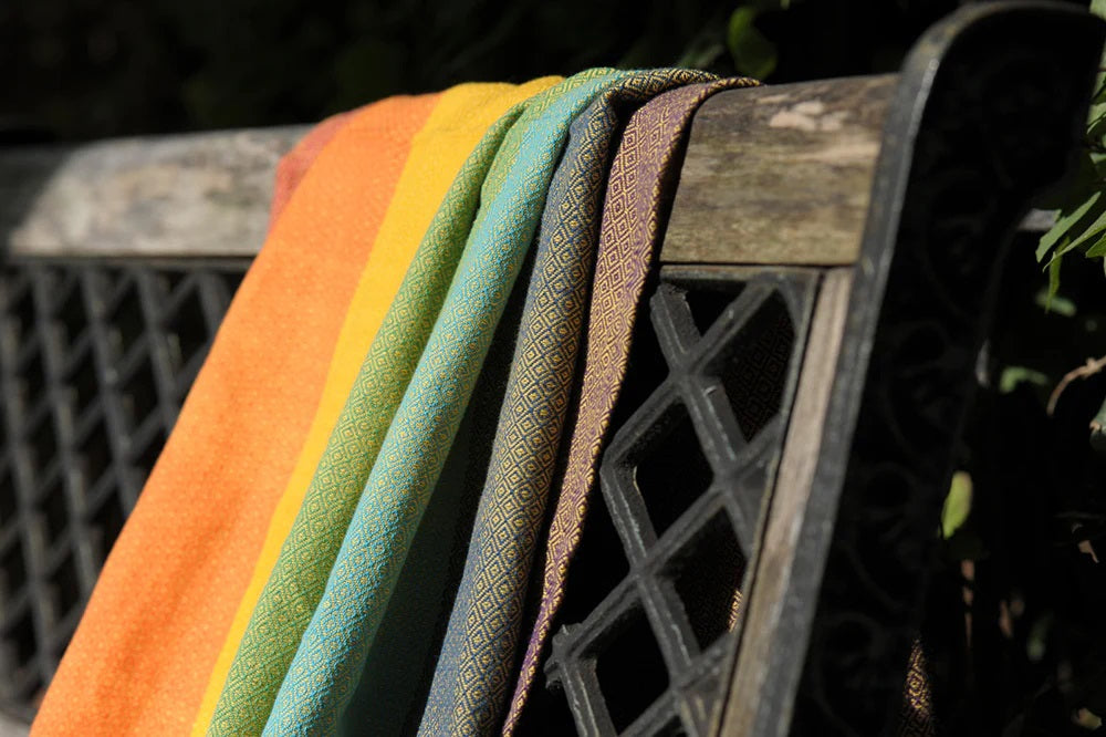 Girasol Gold Rainbow Woven Wrap
