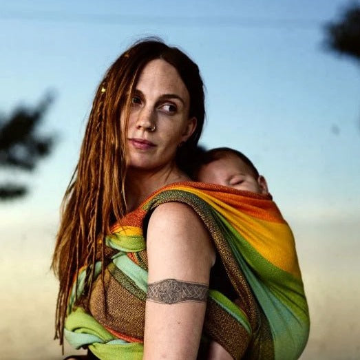 Girasol Gold Rainbow Woven Wrap